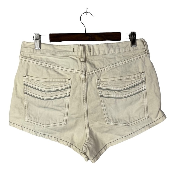Free People Off White Short Denim Mini Shorts 30 - Picture 2 of 3